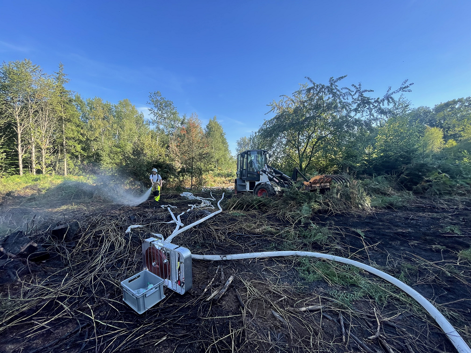 Durch das rasche Eingreifen der Feuerwehr Viersen wurde ein größerer Waldbrand verhindert (Foto: Feuerwehr Stadt Viersen)