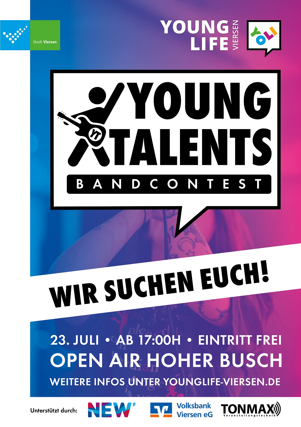 „Young Talents“ ist der Bandcontest des städtischen Jugendprojektes „Young Life“