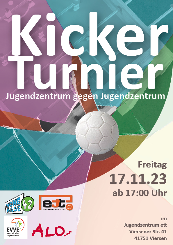 Plakat zum Kickerturnier