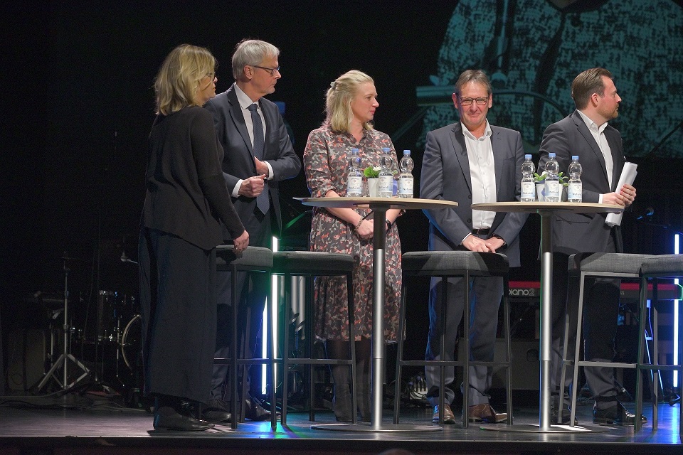 Gemeinsam auf der Bühne (von links): Britta Pietsch, Frank a Campo, Anne Scholz, Michael Lambertz und Sebastian Achten (Foto: Stadt Viersen)