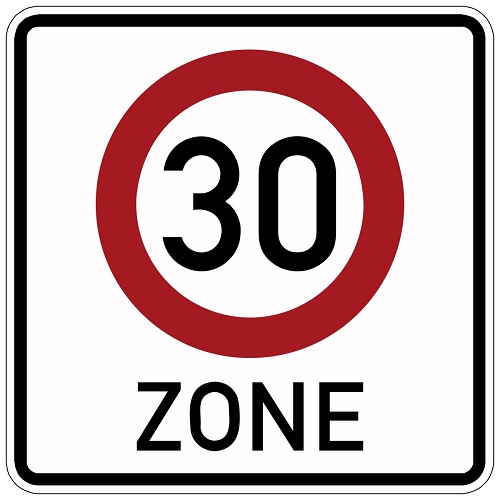 Schild "30-Zone"