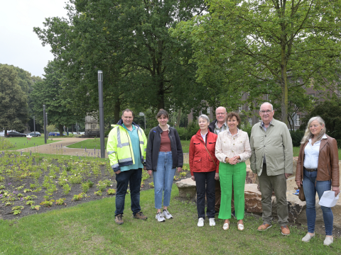 Stadtverwaltung und Politik waren bei dem Termin im Postgarten vertreten