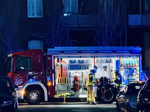 HLF der Feuerwehr Viersen an der Einsatzstelle (Foto: Stadt Viersen – Feuerwehr)