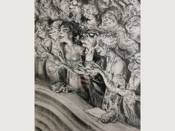 Lithografie von Andreas Paul Weber: Premiere